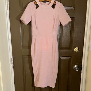 Elegant Pink Midi Dress
